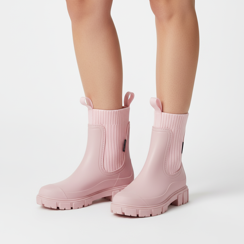 Women's Waterproof Rubber Rain Boots – Ergonomic Comfort Fit, Non-Slip Tread