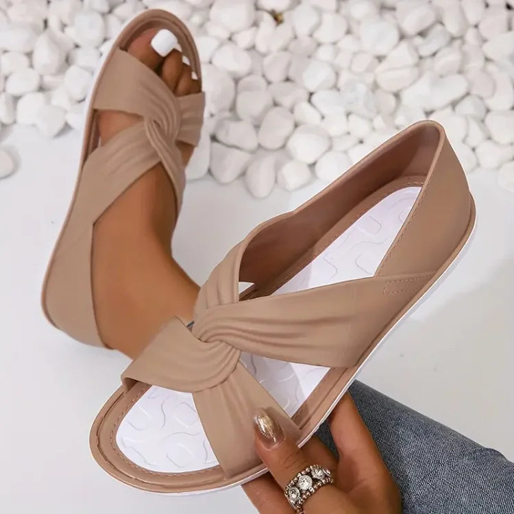 Women's Cushioned Cross-Strap Sandals | Casual Footwear