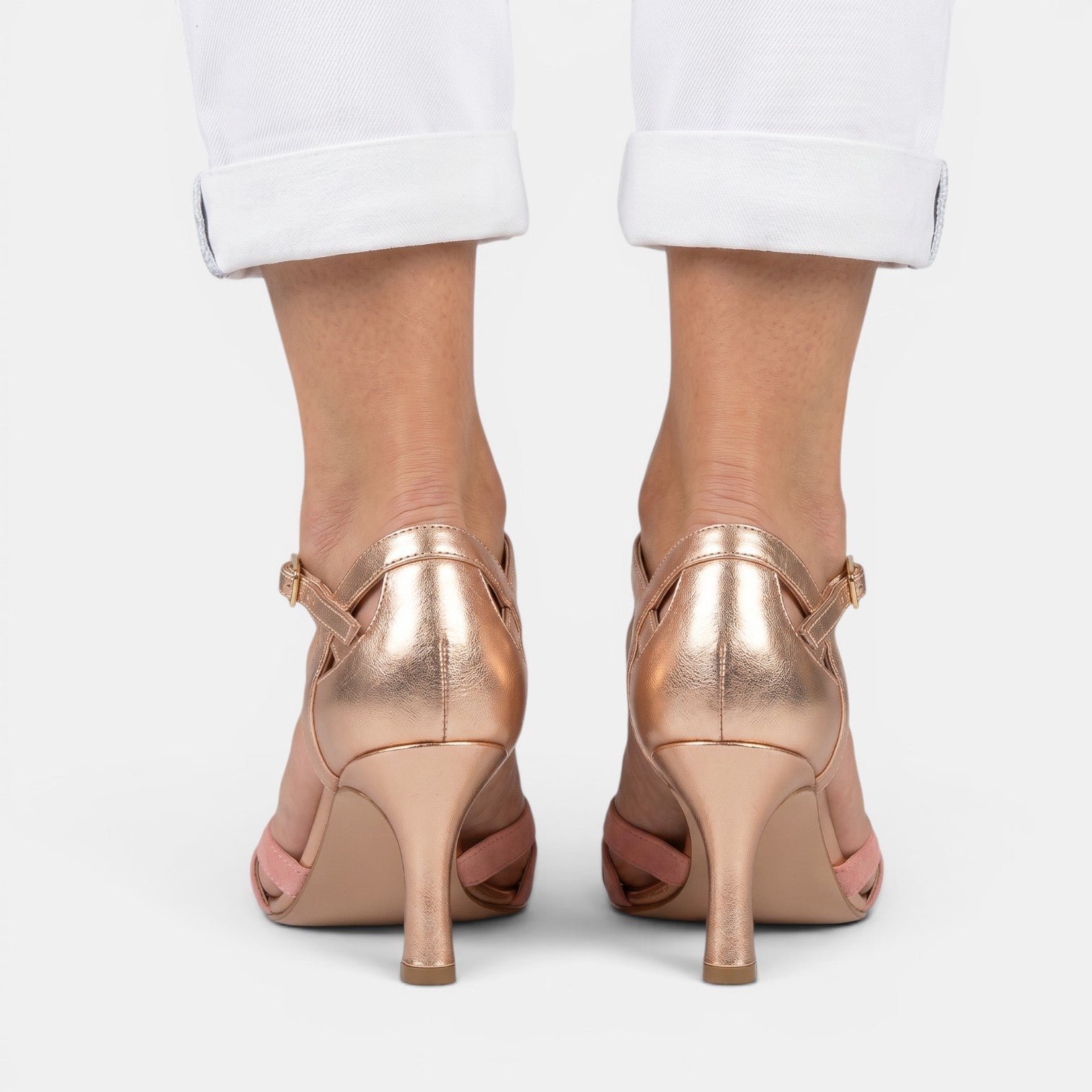 Elegant Peep Toe Kitten Heels Sandals