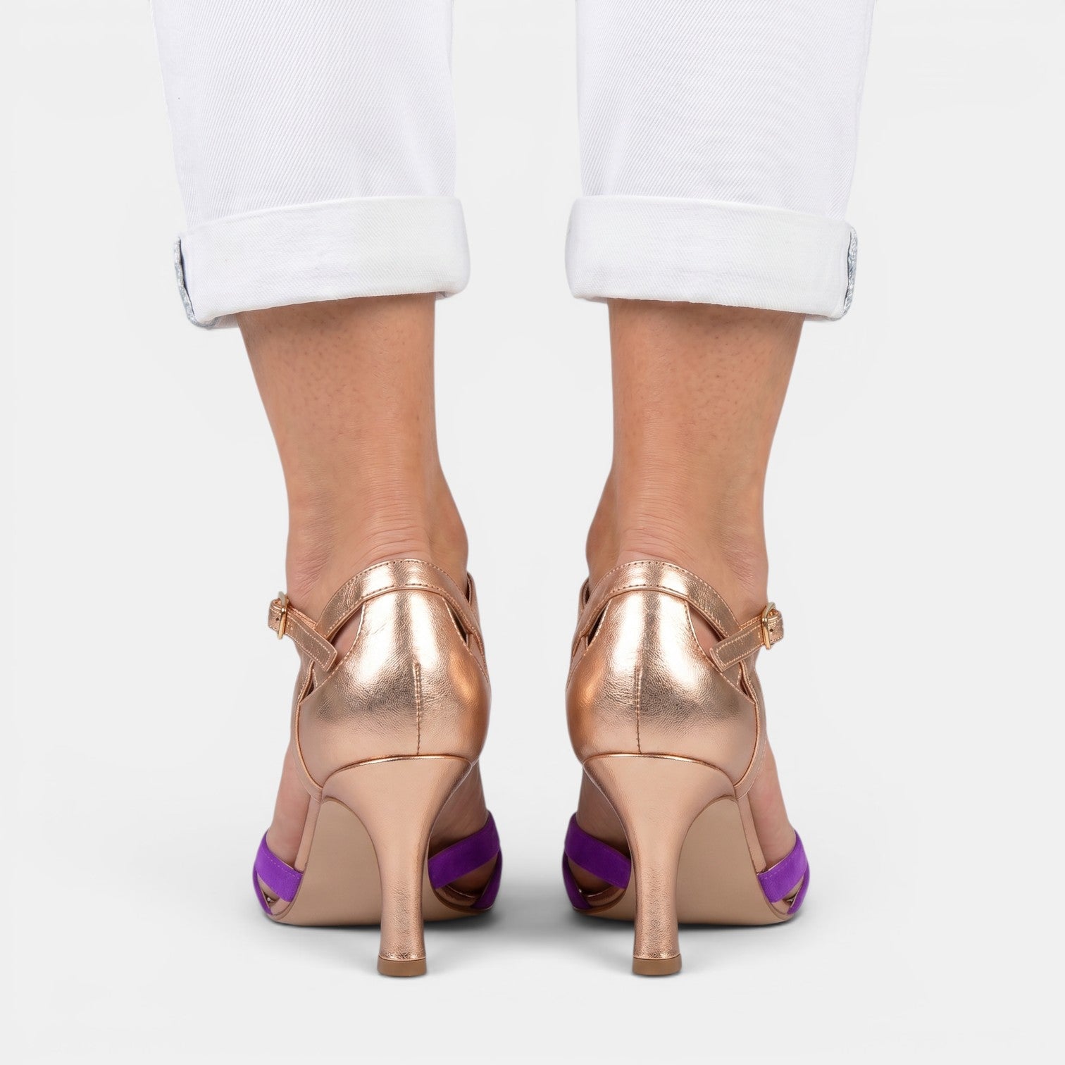 Elegant Peep Toe Kitten Heels Sandals