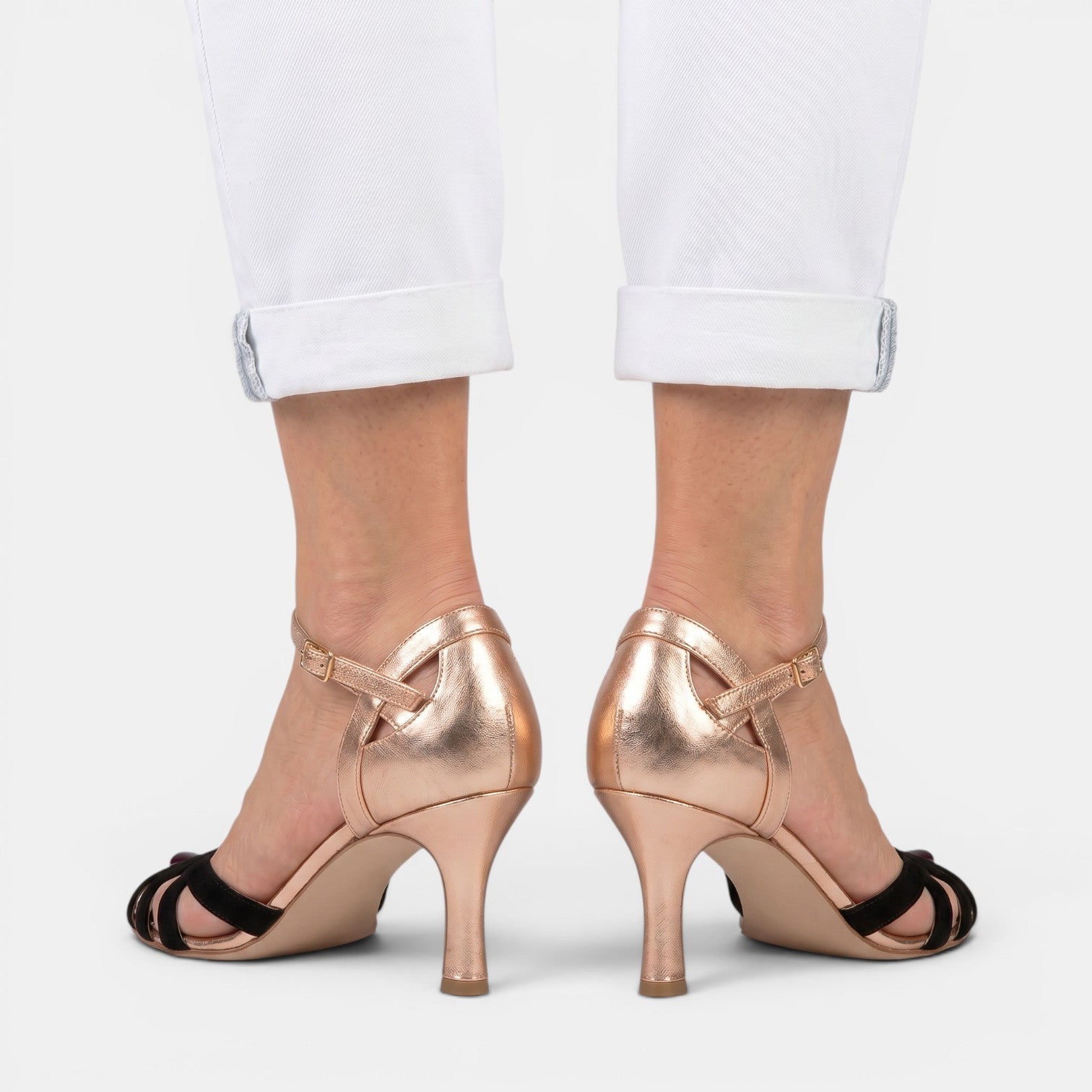 Elegant Peep Toe Kitten Heels Sandals