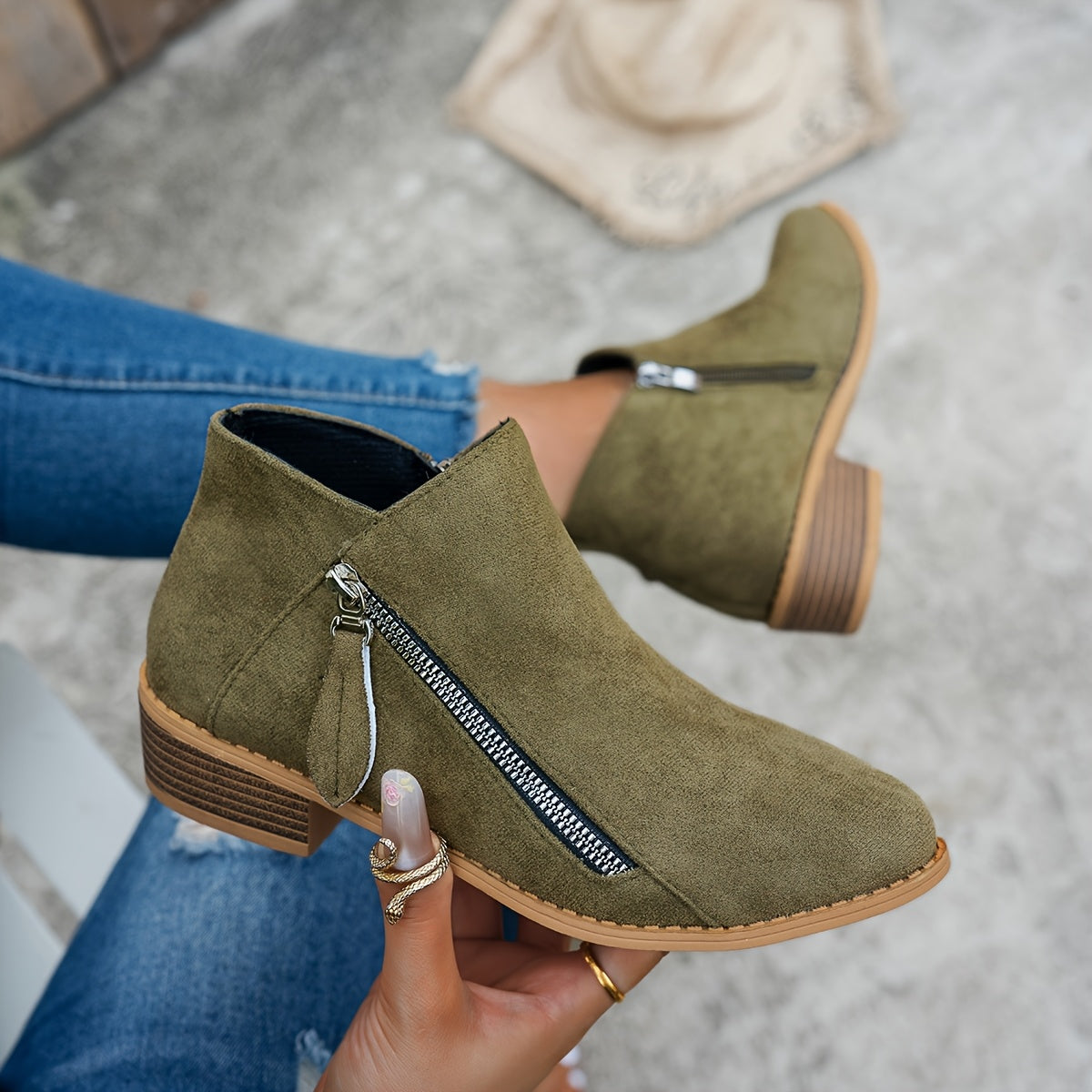 Women's Side-Zip Ankle Boots - Everyday Casual Footwear