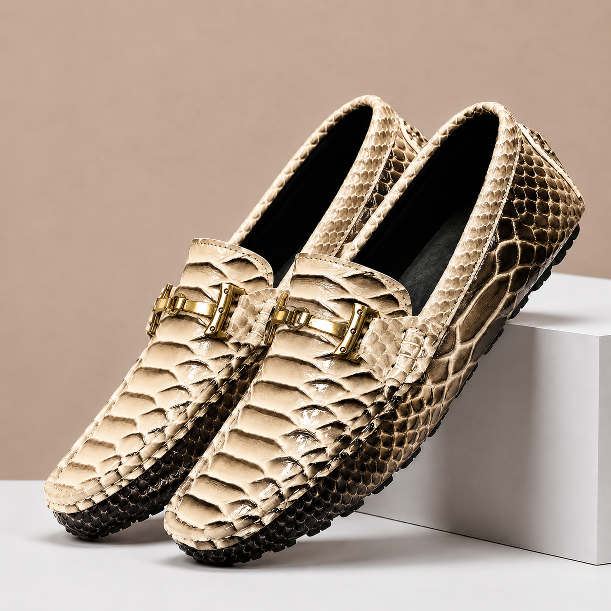 Men's Slip-On Loafers Casual Shoes Genuine Leather