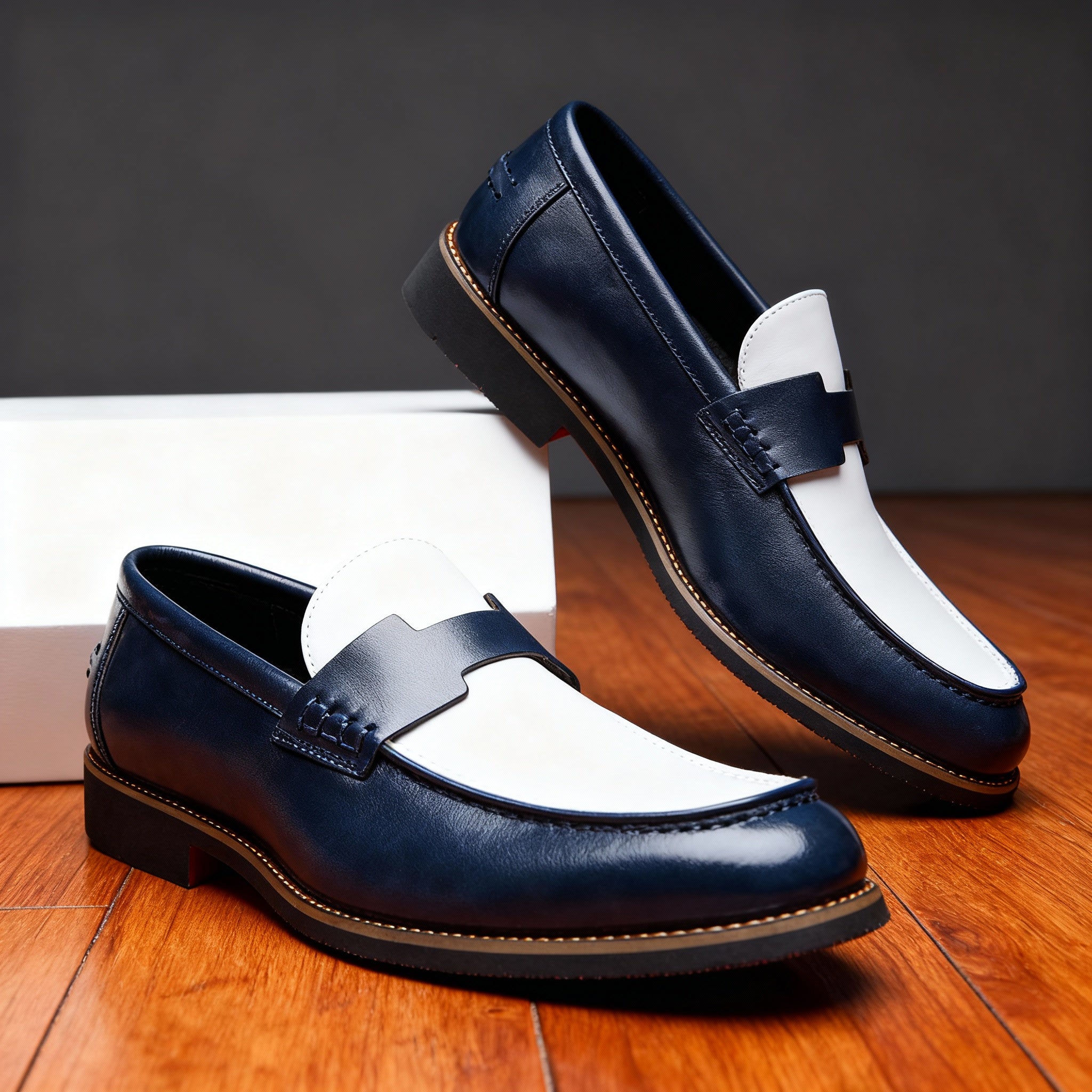 Men's Italian Loafers Slip-On Casual Footwear