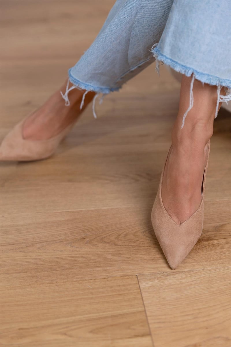 Classic Nude Low Heel Pumps