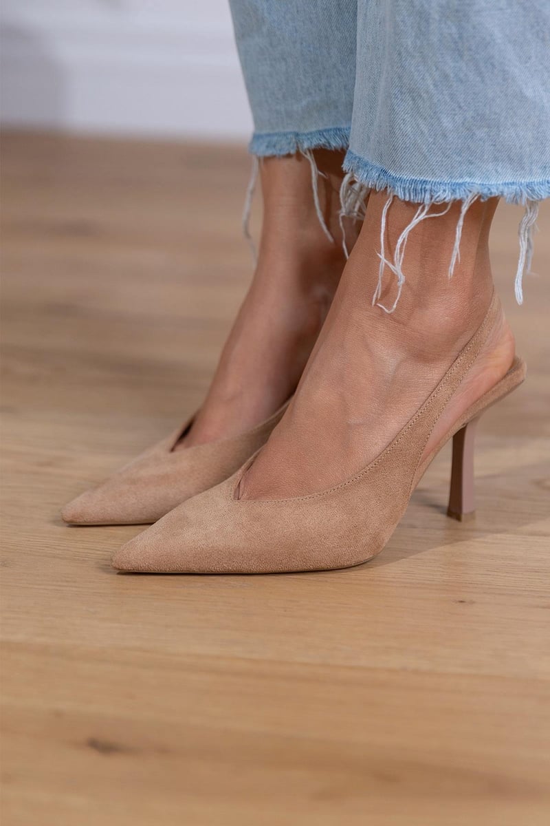 Classic Nude Low Heel Pumps