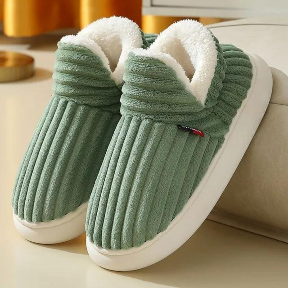 Shirley | Cozy Corduroy Fleece-Lined House Slippers
