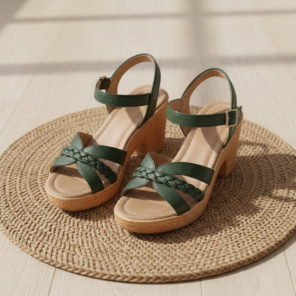 Women's Braided Platform Sandals Casual