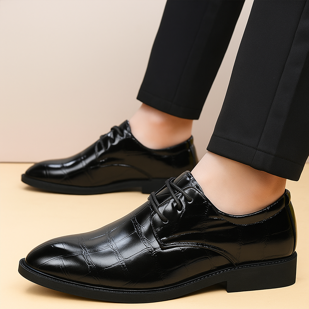 Men's Leather Wedding Shoes Formal Dress Footwear
