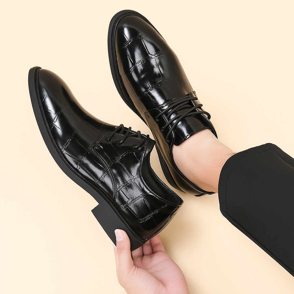 Men's Leather Wedding Shoes Formal Dress Footwear