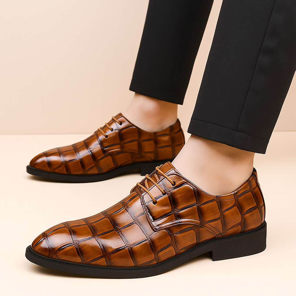Men's Leather Wedding Shoes Formal Dress Footwear
