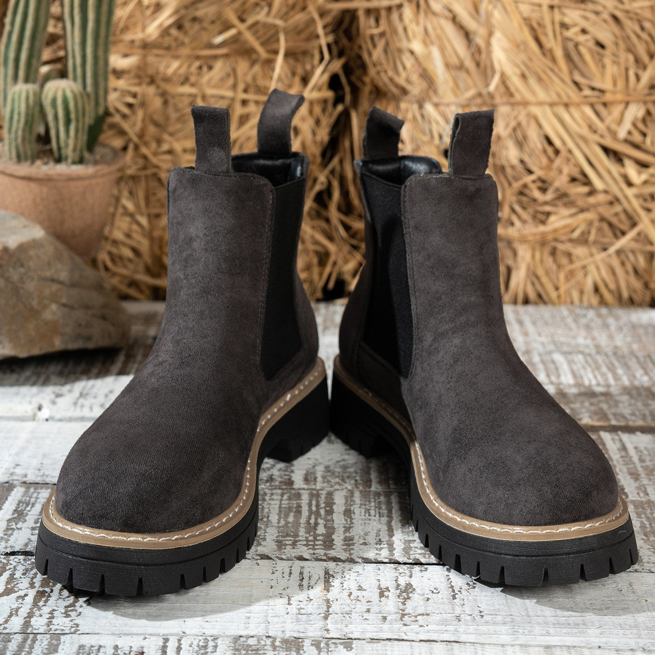Women's Ankle Boots Slip-On Chelsea Style Casual Footwear