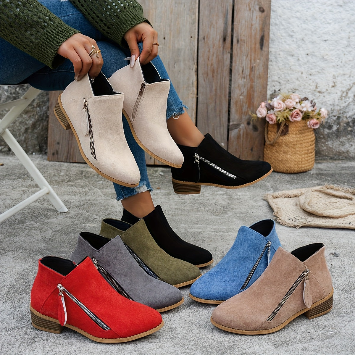 Women's Side-Zip Ankle Boots - Everyday Casual Footwear