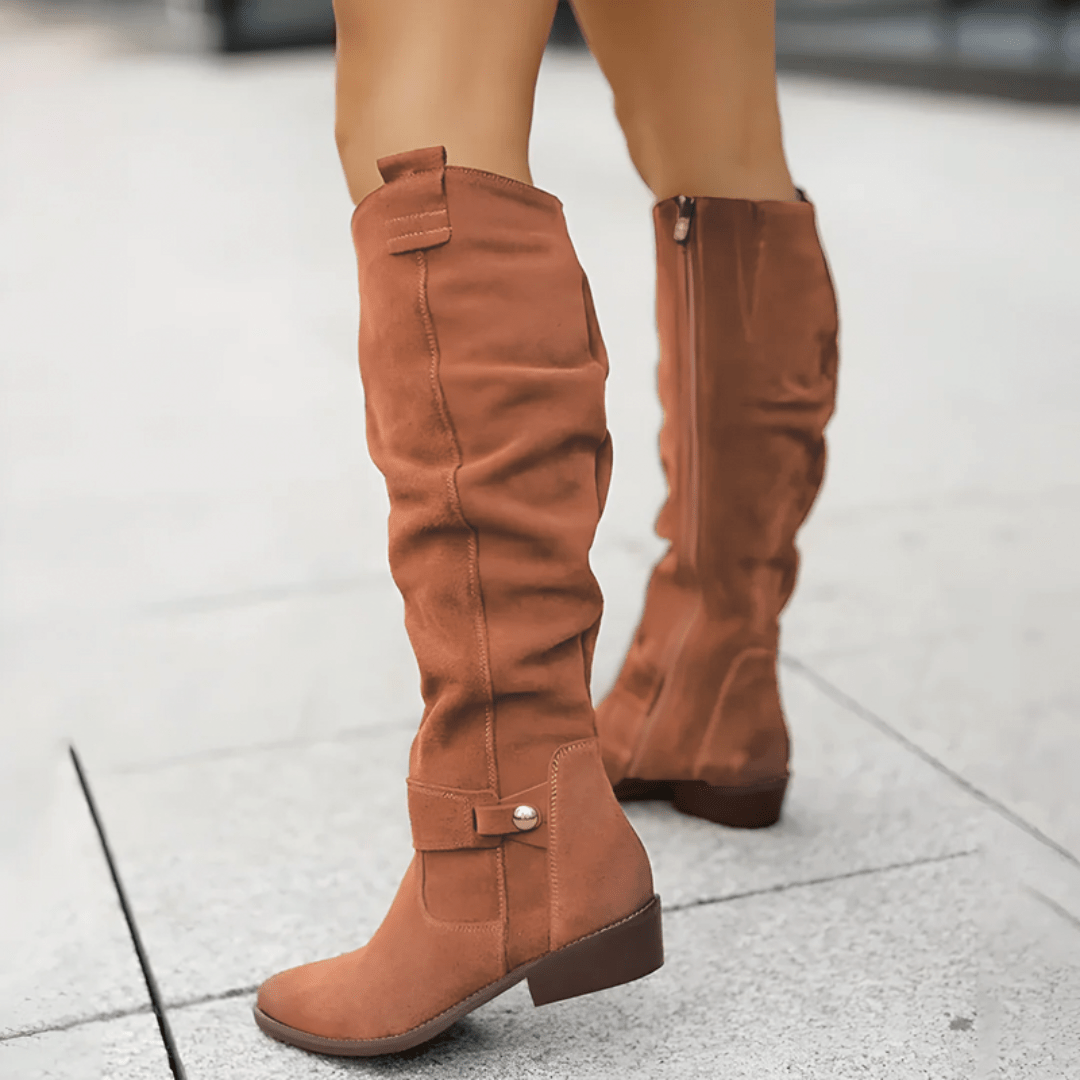 Women's Knee High Boots Brown All-Day Cushioning Stylish Footwear