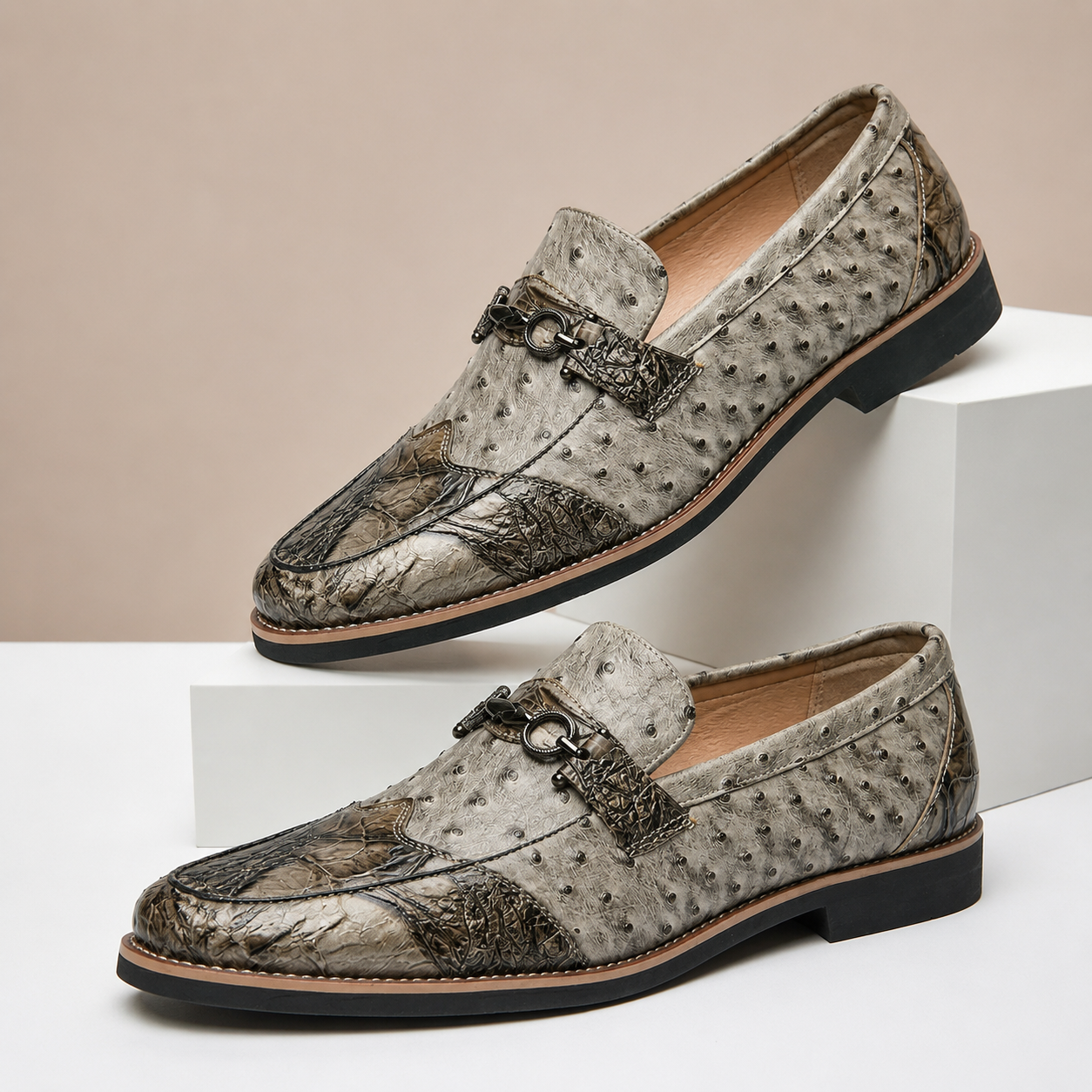 Men's Loafers Genuine Leather Slip-On Casual Shoes