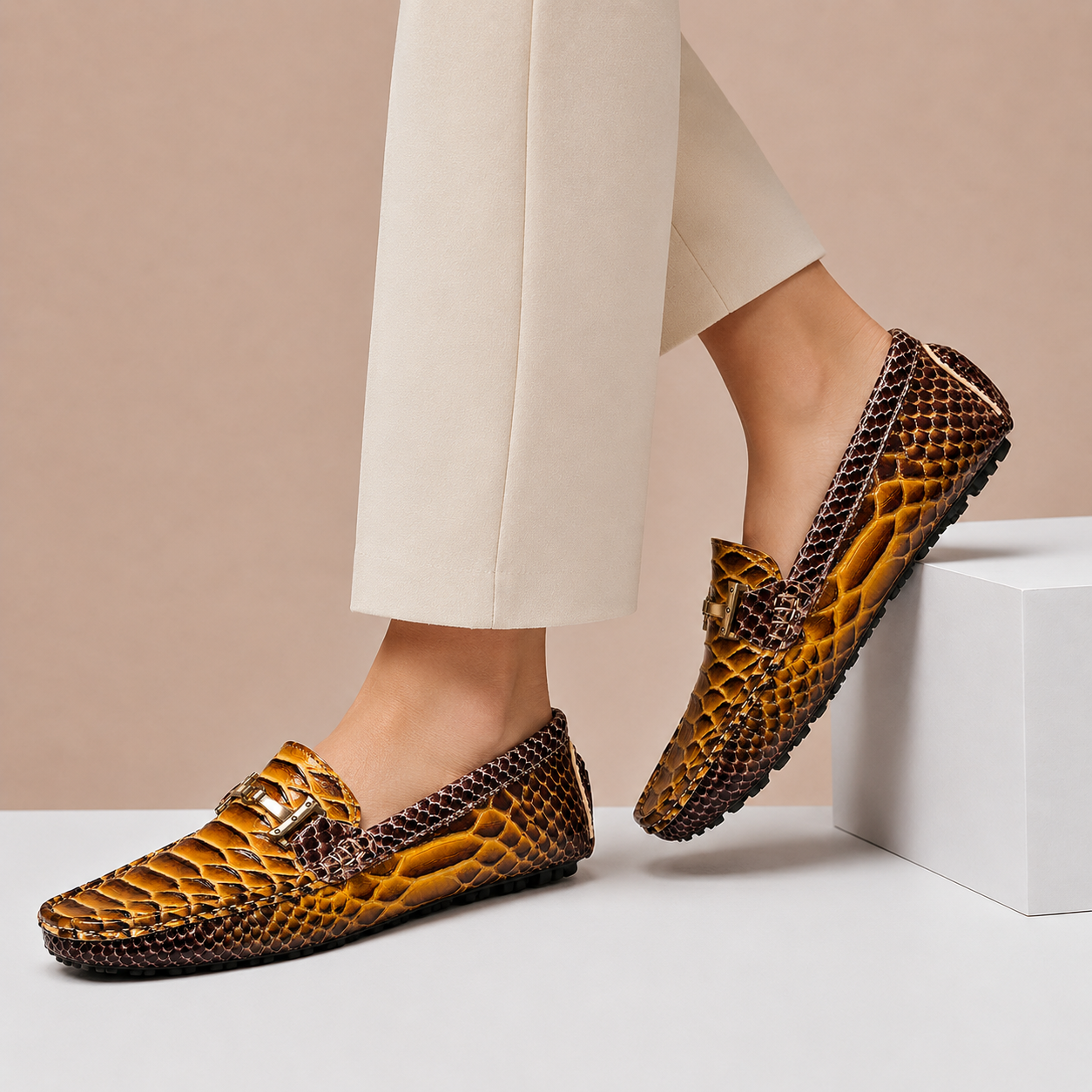 Men's Slip-On Loafers Casual Shoes Genuine Leather