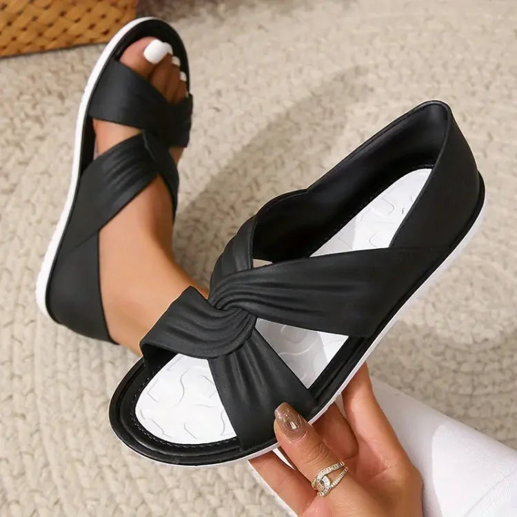 Women's Cushioned Cross-Strap Sandals | Casual Footwear