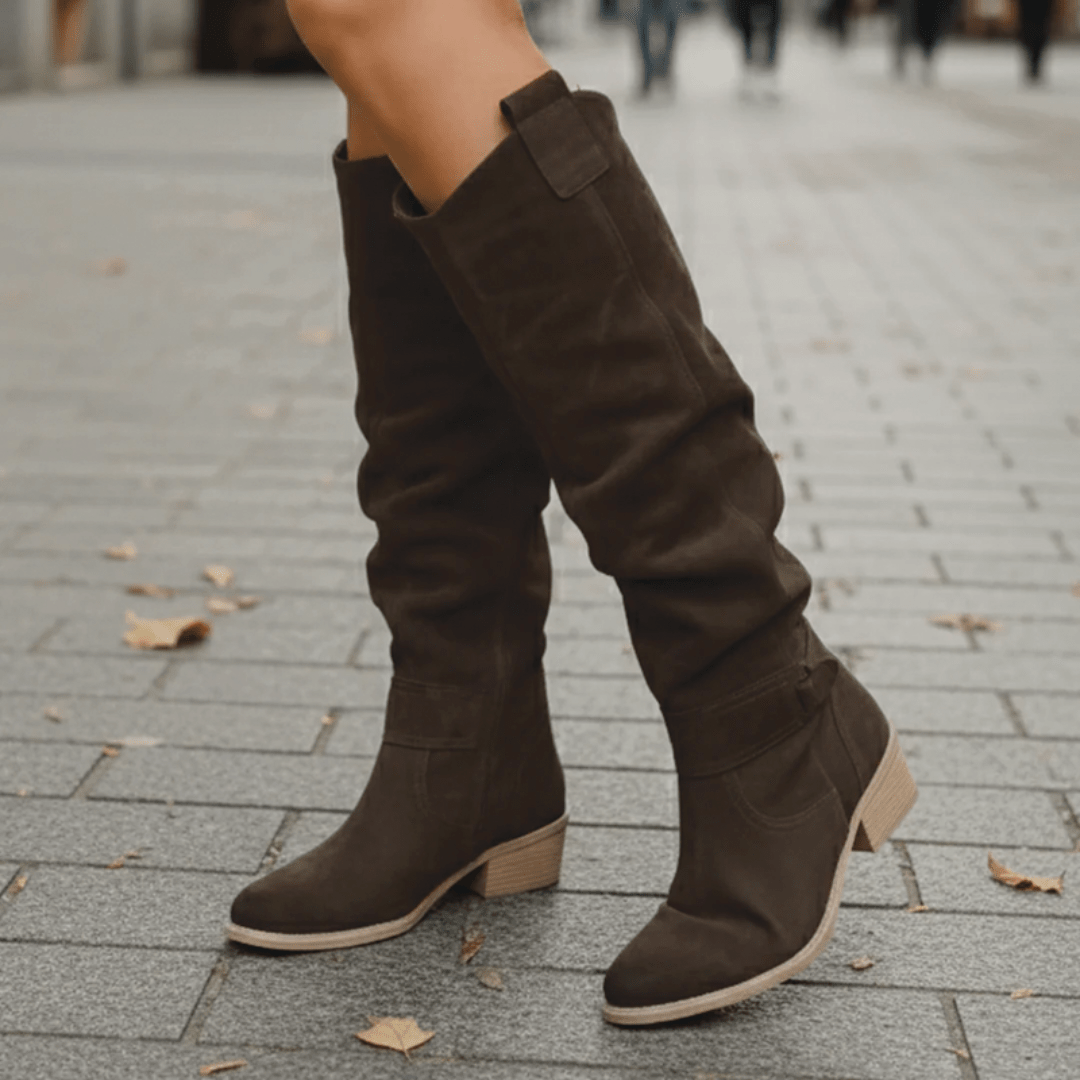 Women's Knee High Boots Brown All-Day Cushioning Stylish Footwear