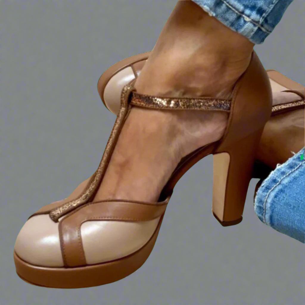 Women's Heeled Sandals Open Toe Slip-On Casual Footwear