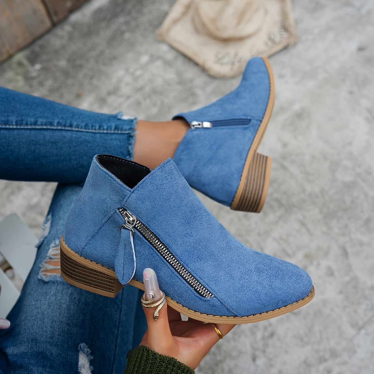 Women's Side-Zip Ankle Boots - Everyday Casual Footwear