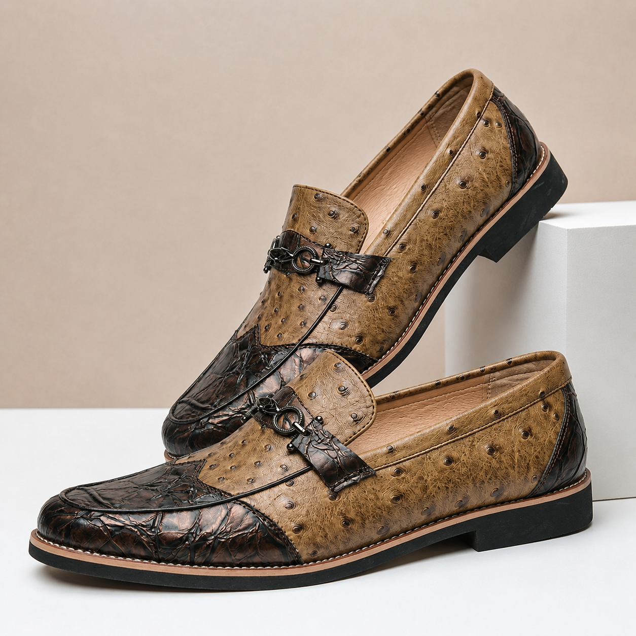 Men's Loafers Genuine Leather Slip-On Casual Shoes