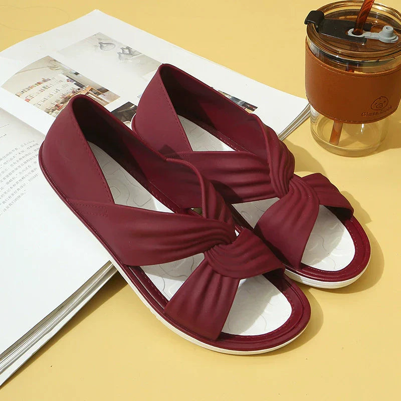 Women's Cushioned Cross-Strap Sandals | Casual Footwear
