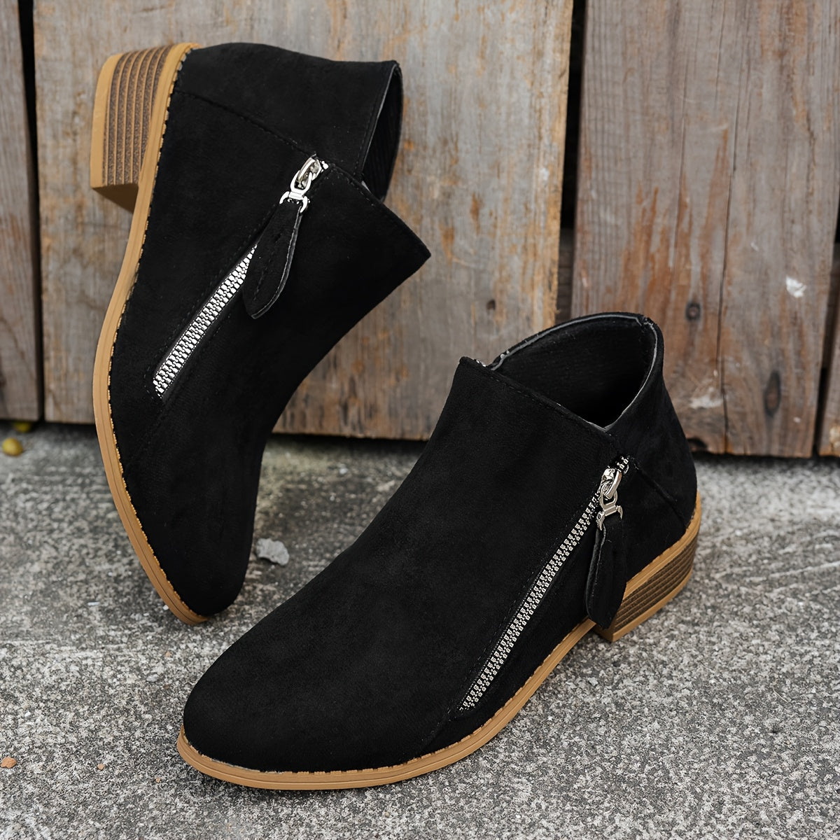 Women's Side-Zip Ankle Boots - Everyday Casual Footwear