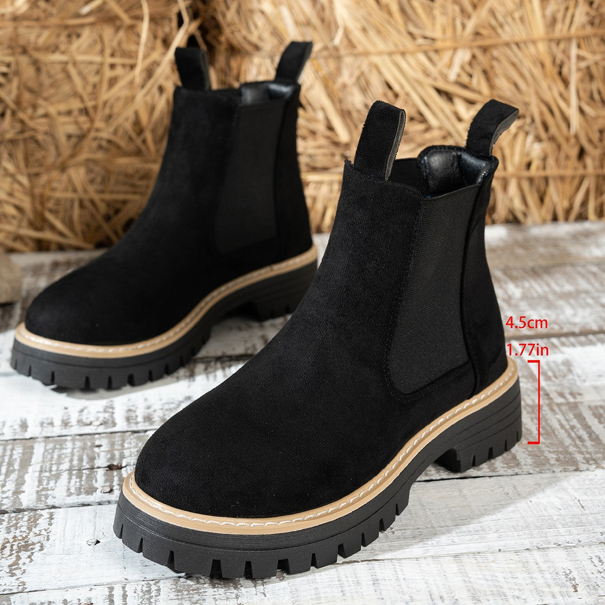 Women's Ankle Boots Slip-On Chelsea Style Casual Footwear