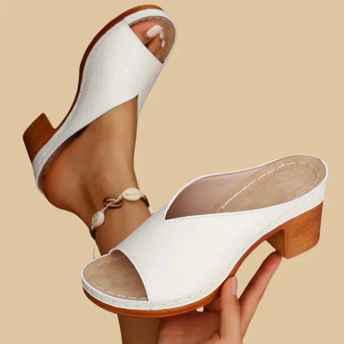 Women's Orthopedic Sandals Thick Heels Non-Slip Casual Footwear
