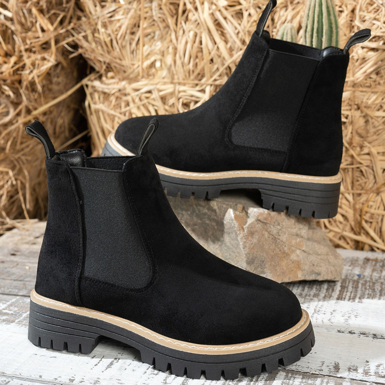 Women's Ankle Boots Slip-On Chelsea Style Casual Footwear
