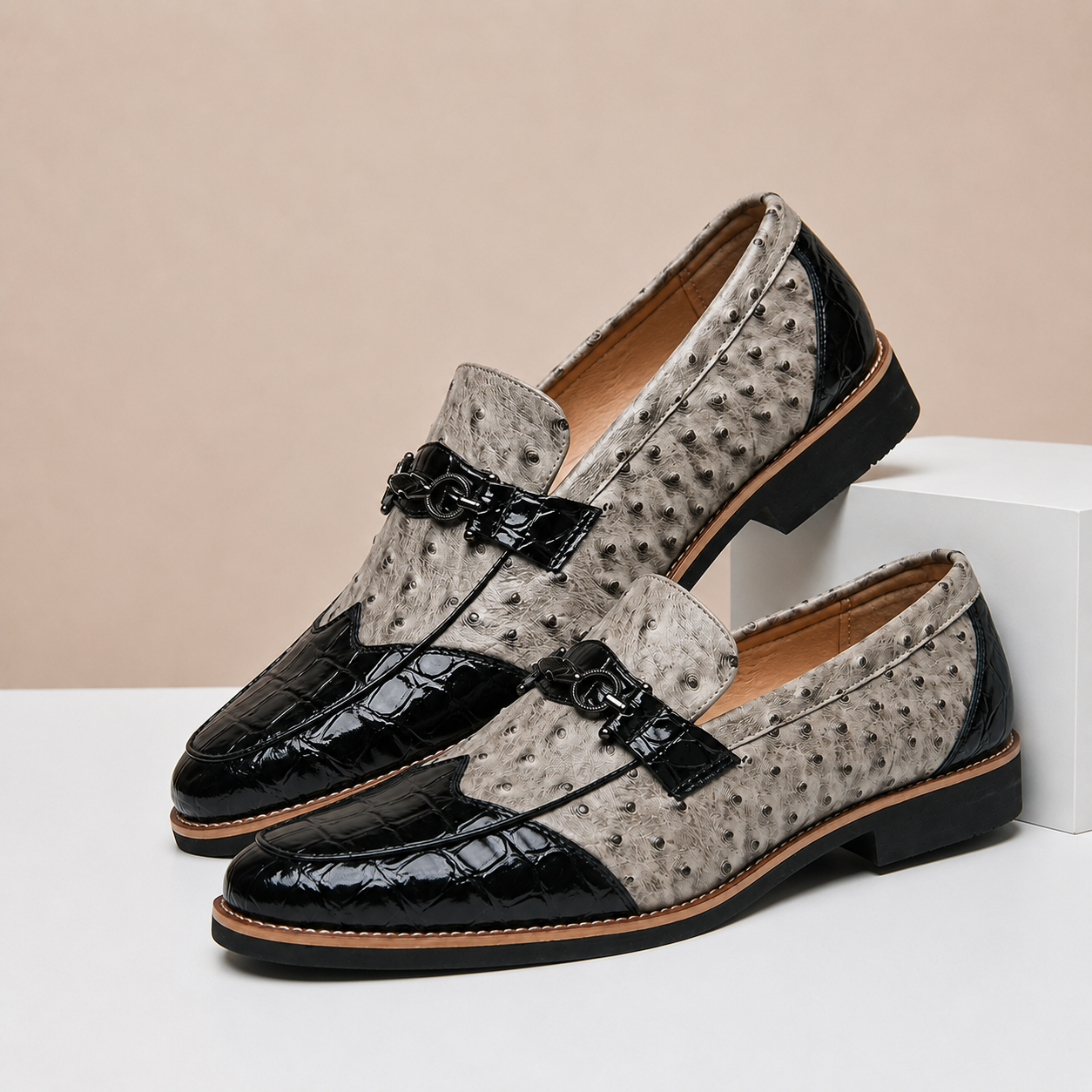 Men's Loafers Genuine Leather Slip-On Casual Shoes