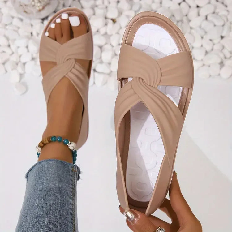 Women's Cushioned Cross-Strap Sandals | Casual Footwear