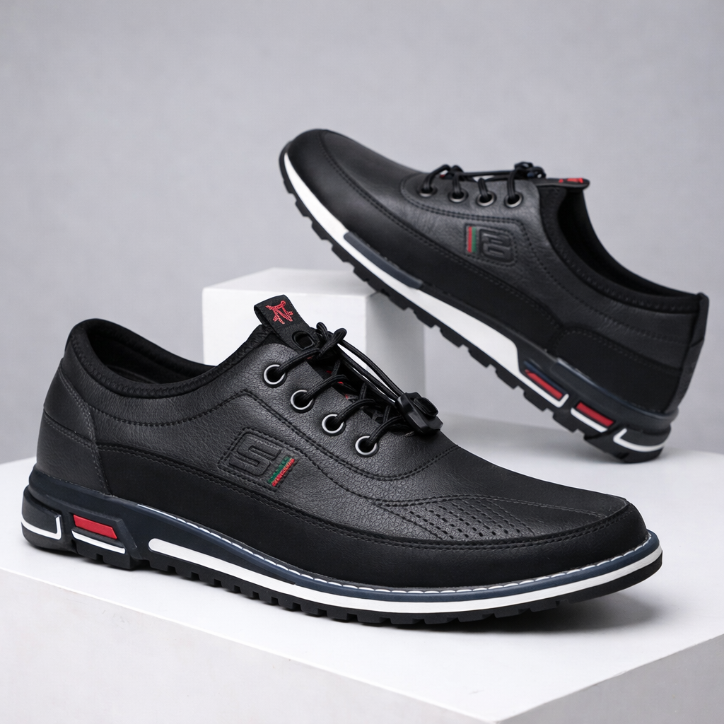 Men's Leather Sneakers Casual Lightweight Stylish