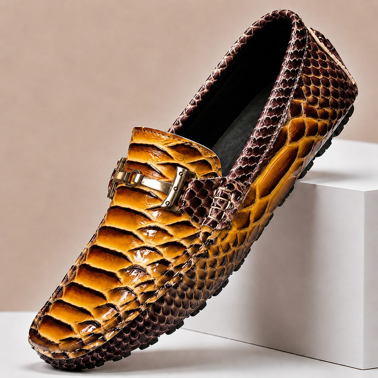 Men's Slip-On Loafers Casual Shoes Genuine Leather