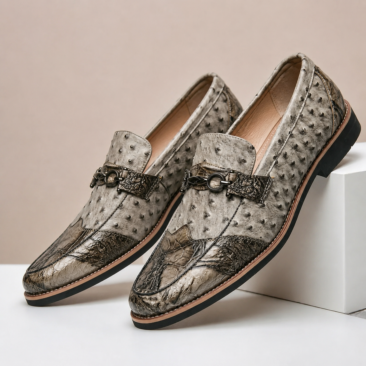 Men's Loafers Genuine Leather Slip-On Casual Shoes