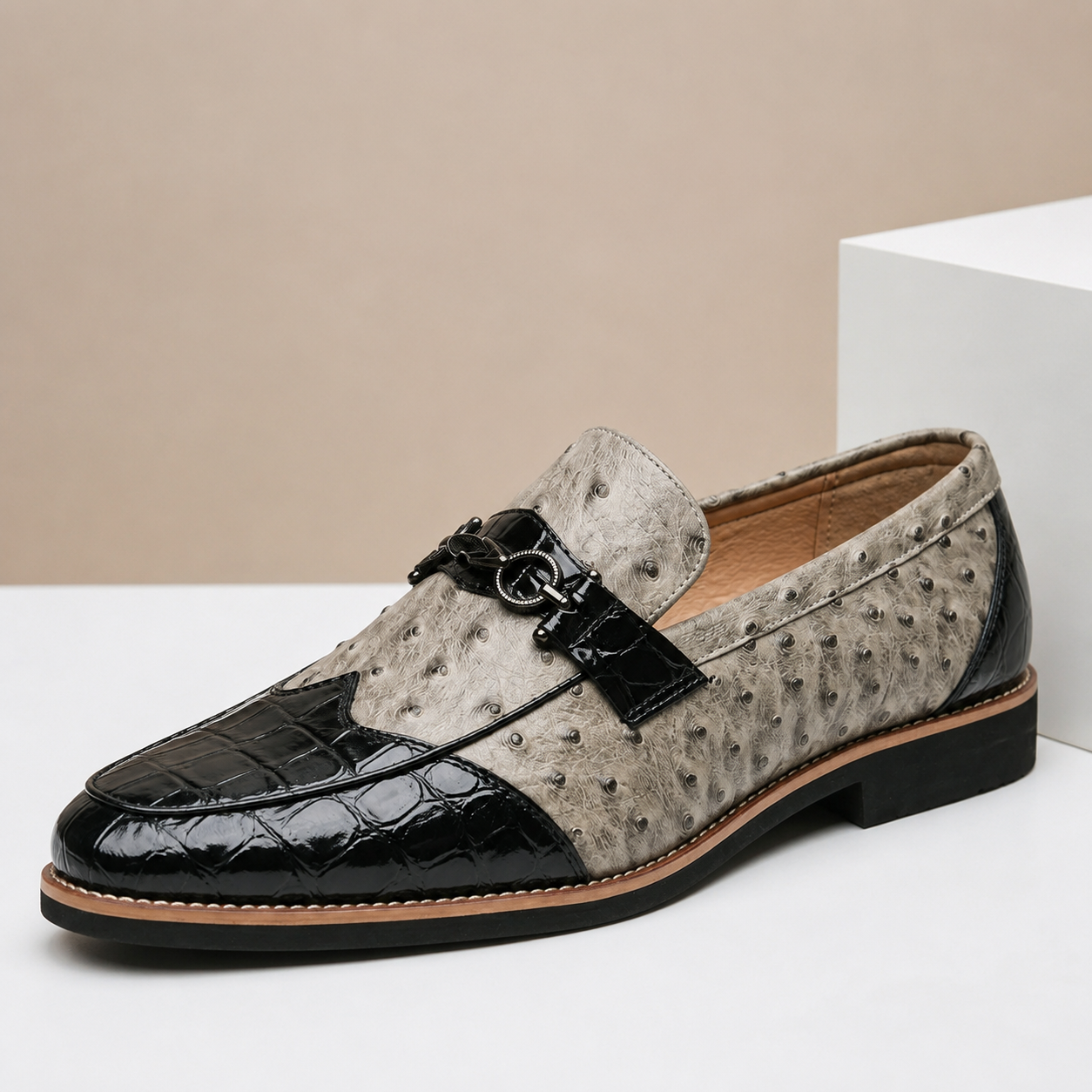 Men's Loafers Genuine Leather Slip-On Casual Shoes