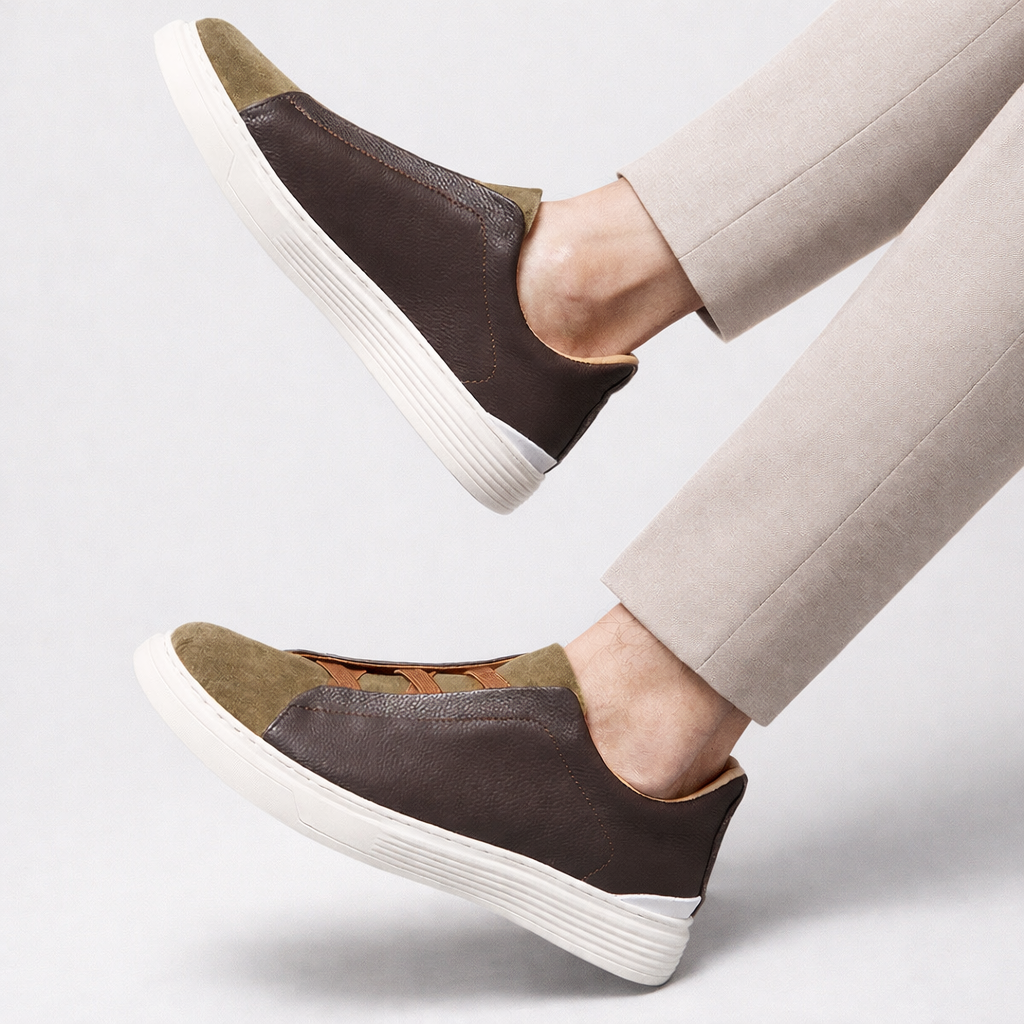 Men's Sneakers Full-Grain Leather & Suede Casual Footwear