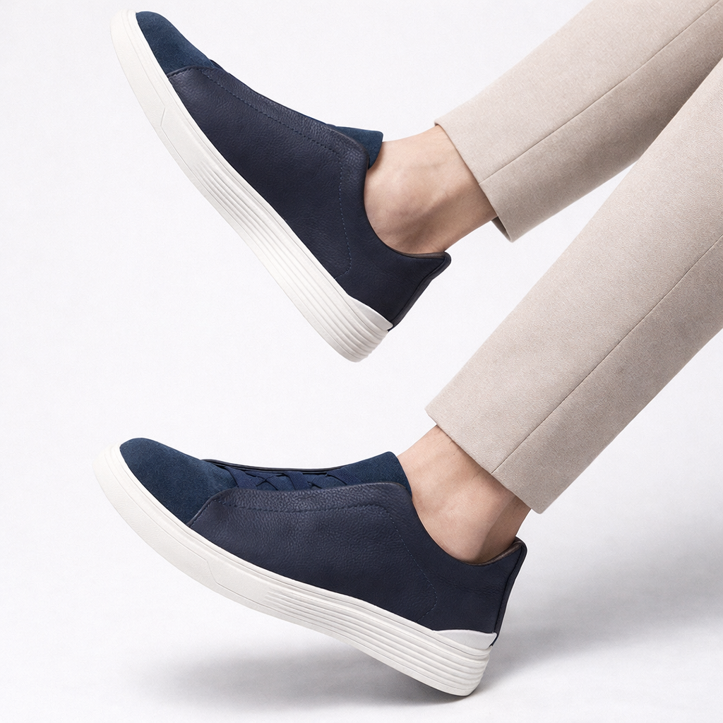 Men's Sneakers Full-Grain Leather & Suede Casual Footwear