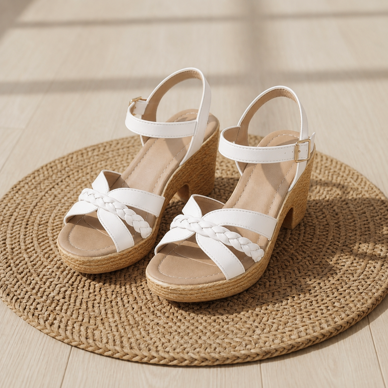 Women's Braided Platform Sandals Casual