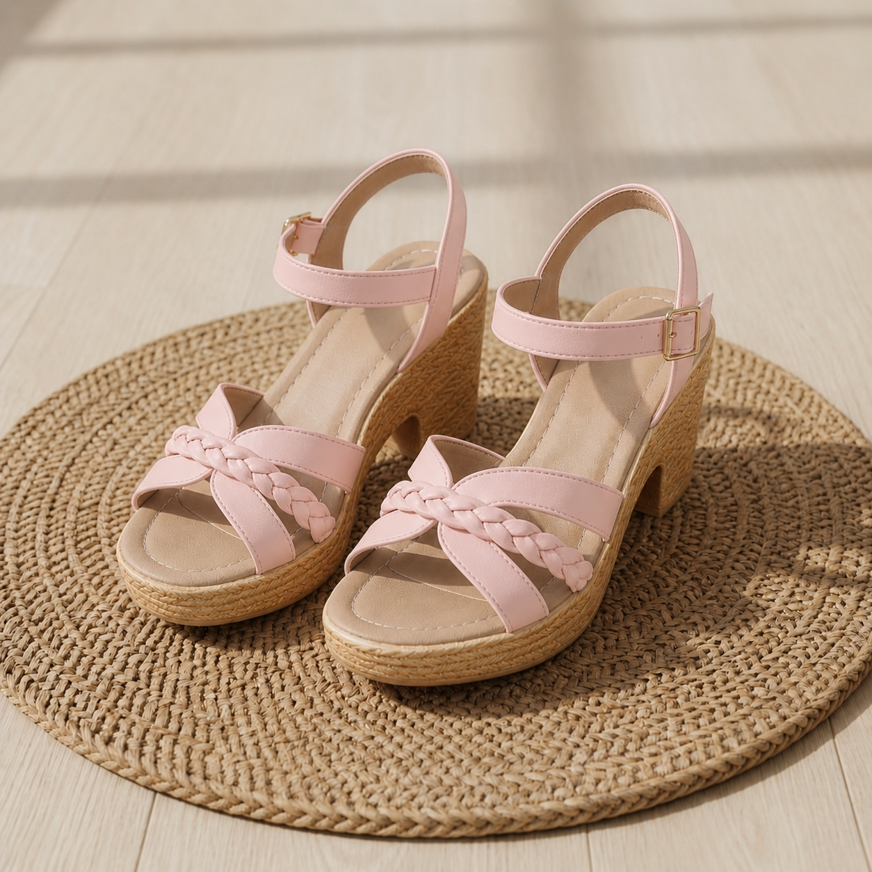 Women's Braided Platform Sandals Casual