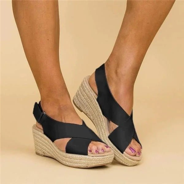Women's Sandals Adjustable Cross Straps Orthopedic Support All-Day Wear