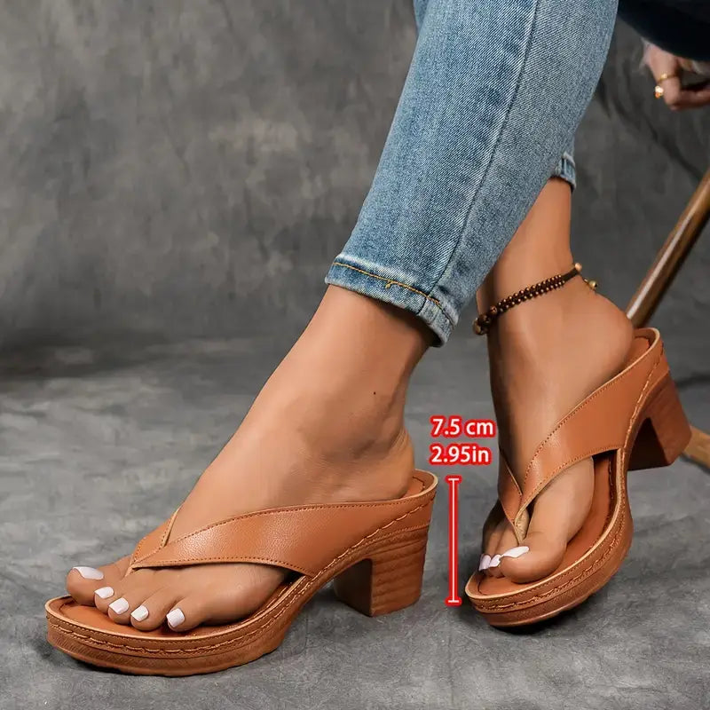 Women's Heeled Sandals | Premium Comfort Design | Slip-On | Casual Footwear