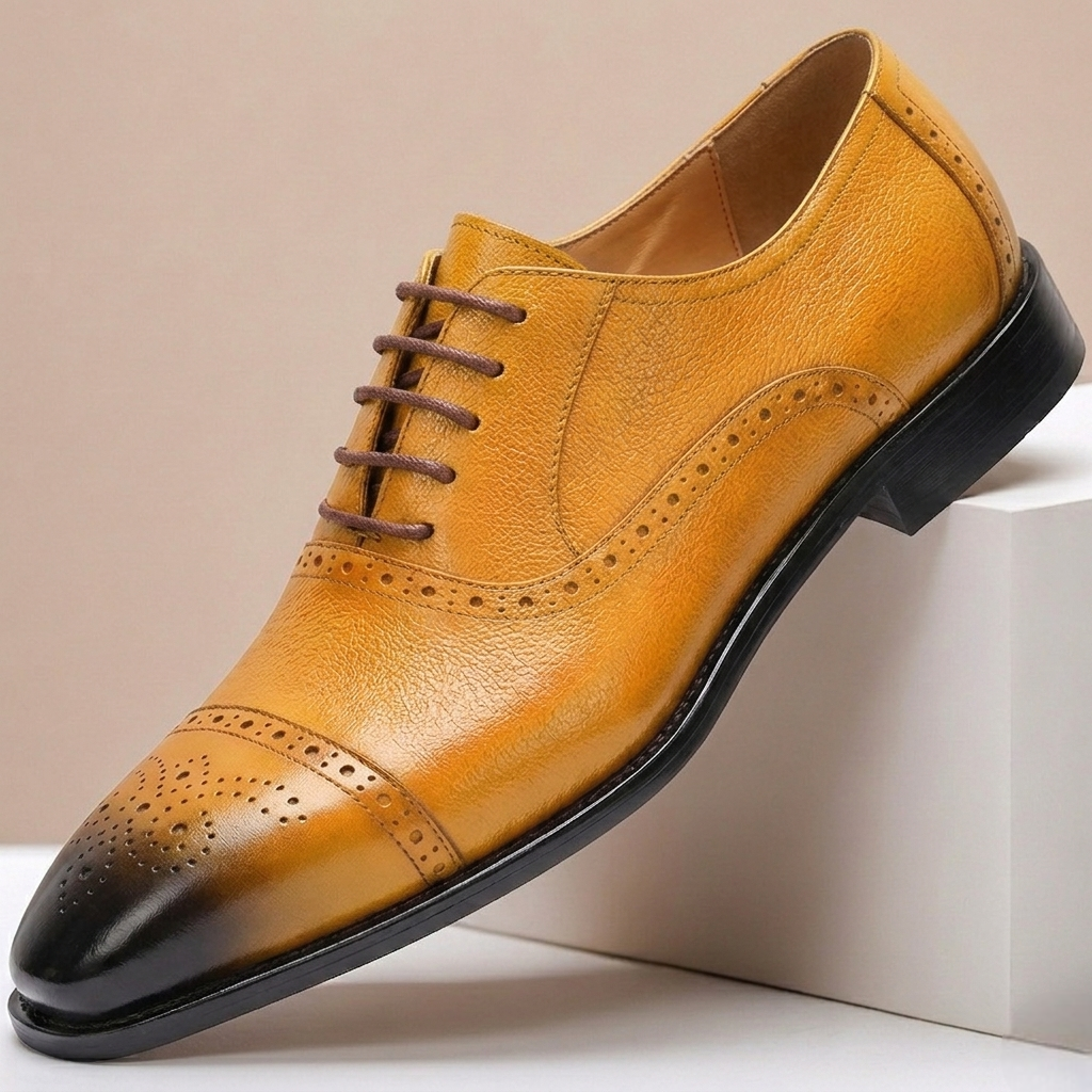 Men's Wedding Shoes Cowhide Leather Formal Footwear