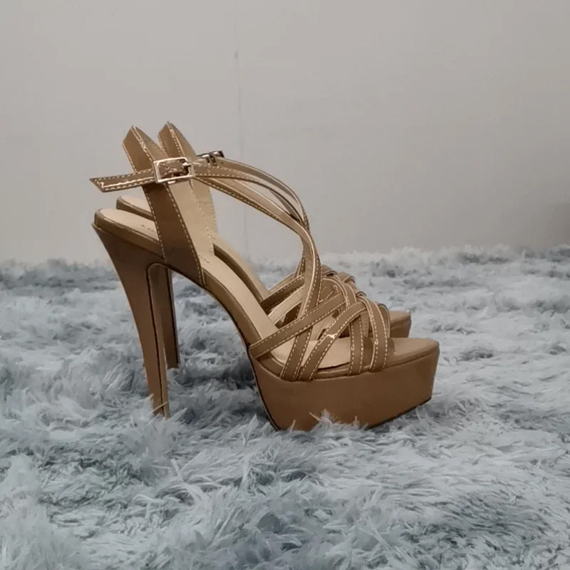 Kayla - Women’s Strappy Platform Stiletto Heels