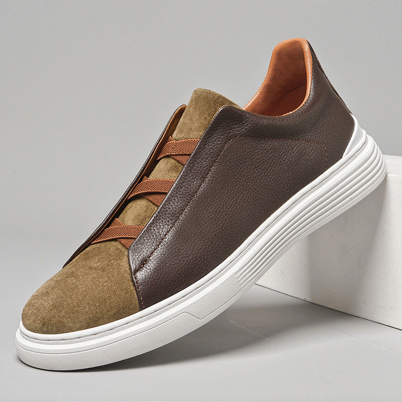 Men's Sneakers Full-Grain Leather & Suede Casual Footwear