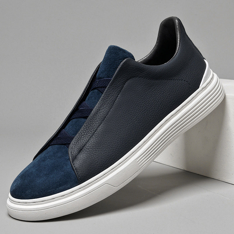 Men's Sneakers Full-Grain Leather & Suede Casual Footwear