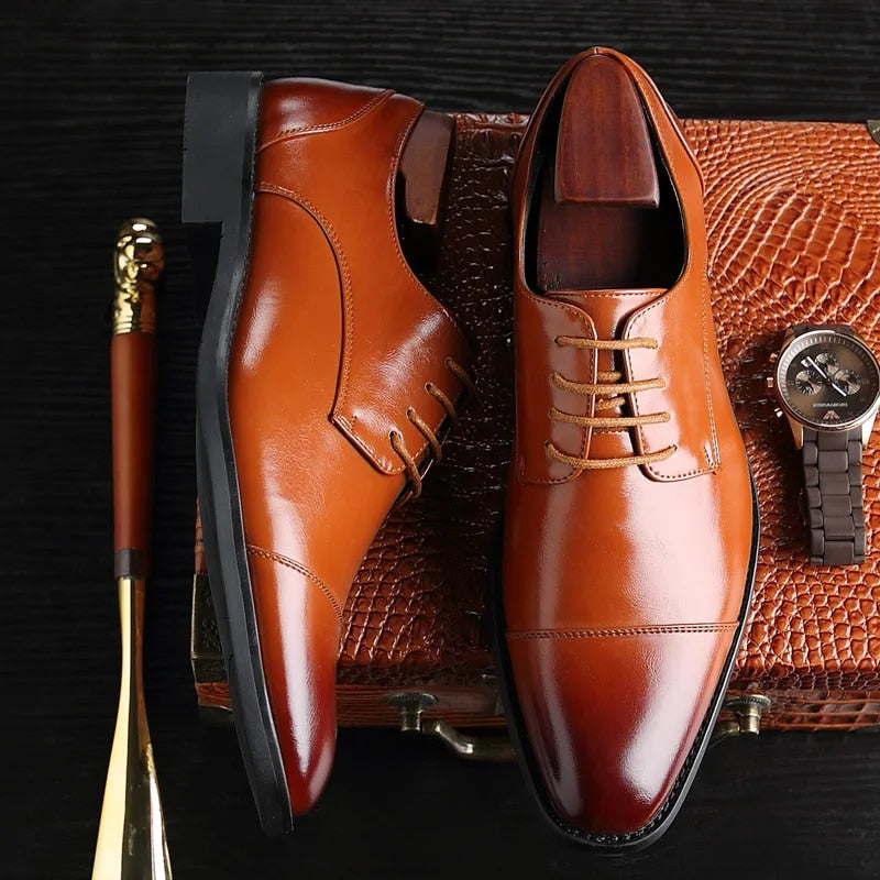 Men's Classic Oxfords Dress Shoes | Formal Footwear for Business or Events