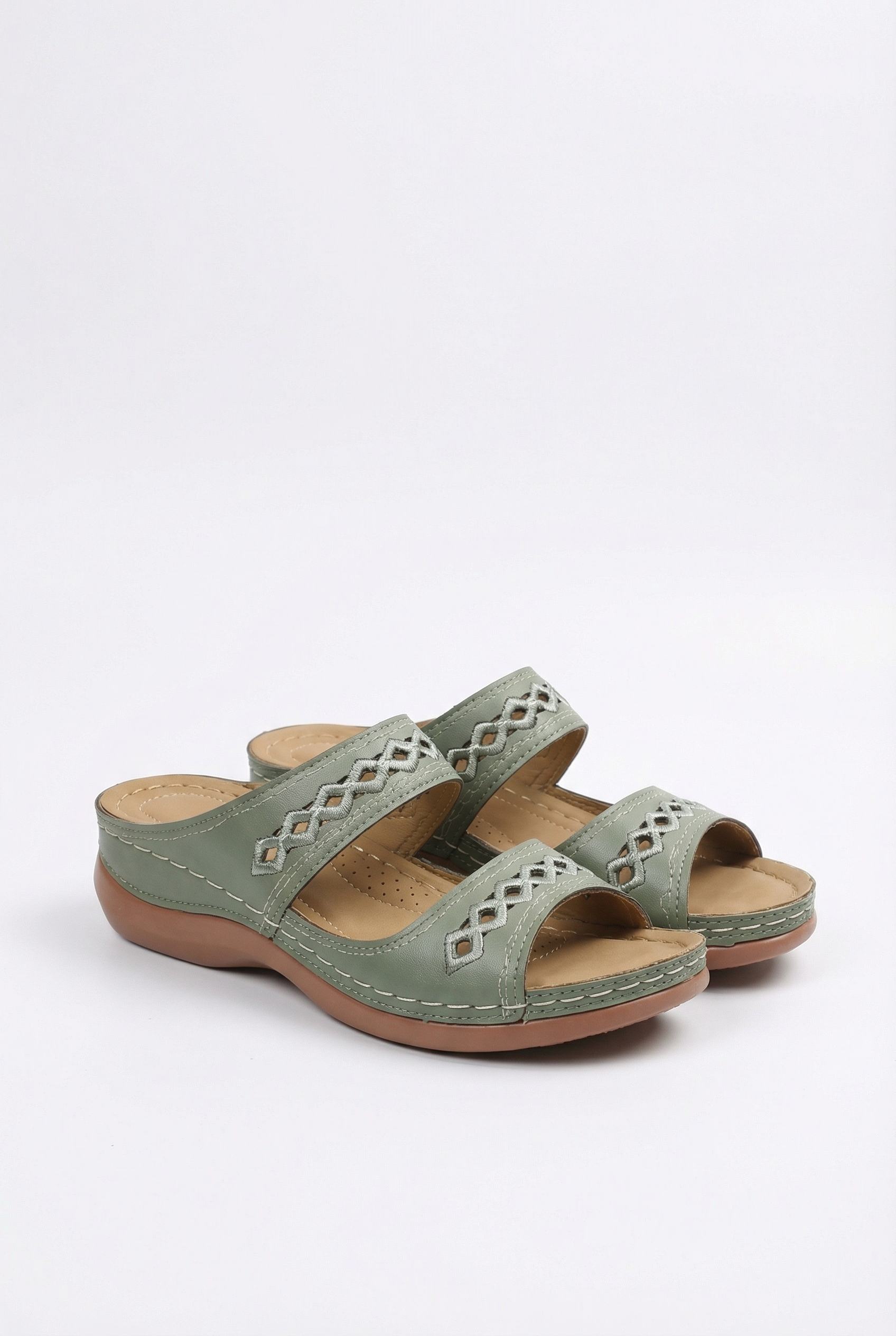 Women's Casual Sandals Adjustable Strap Breathable Vegan Leather