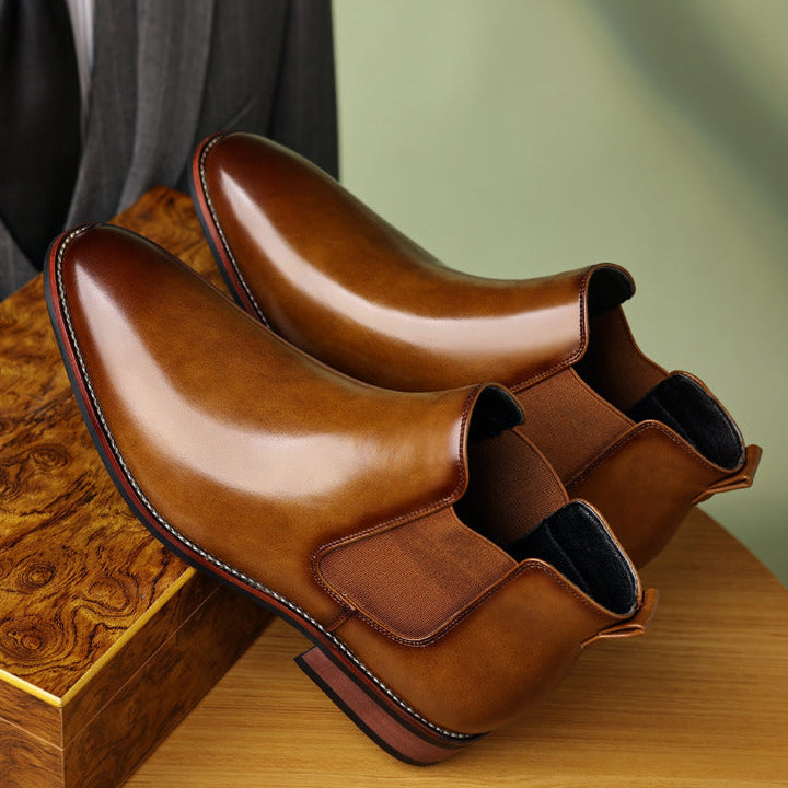 Men's Leather Boots with Lace-Up Closure | Casual Footwear