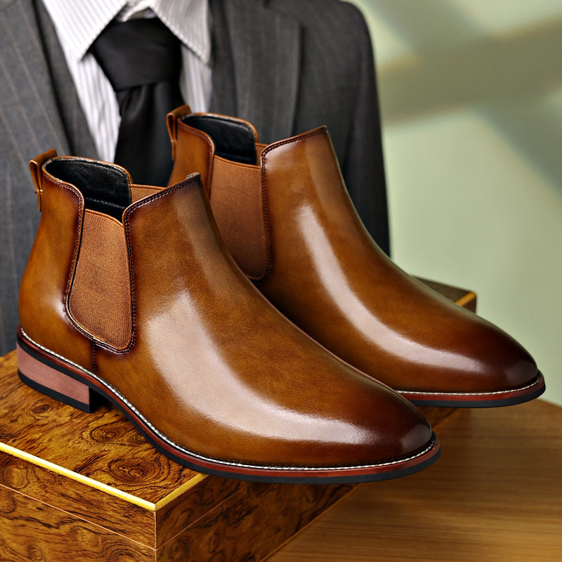 Men's Leather Boots with Lace-Up Closure | Casual Footwear